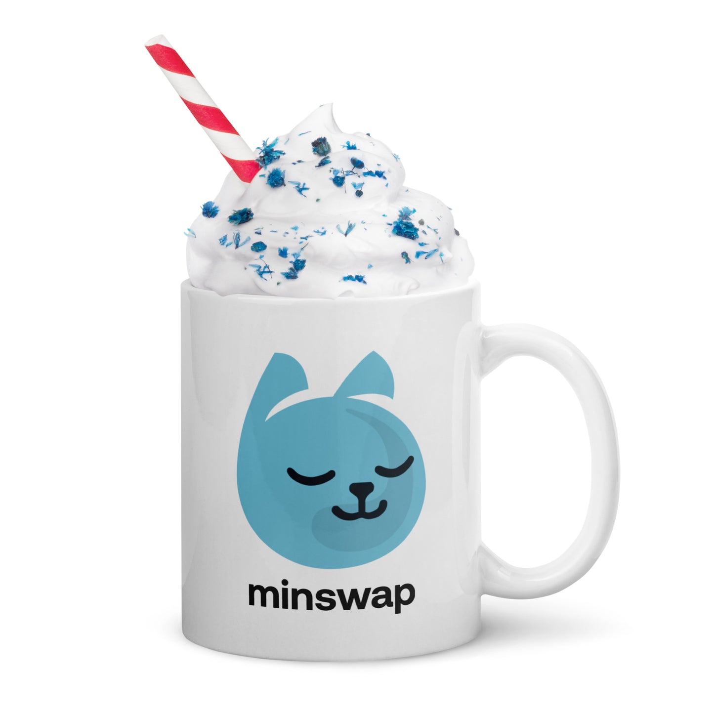 Minswap V1 Logo White Glossy Mug