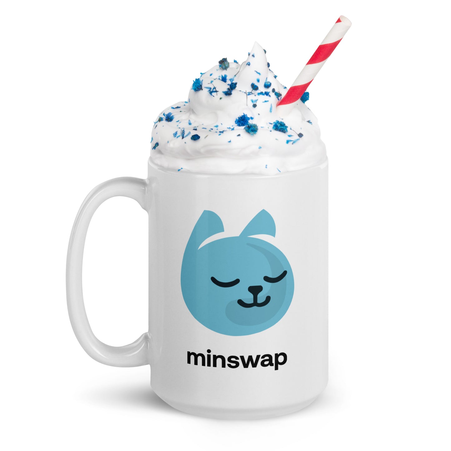 Minswap V1 Logo White Glossy Mug