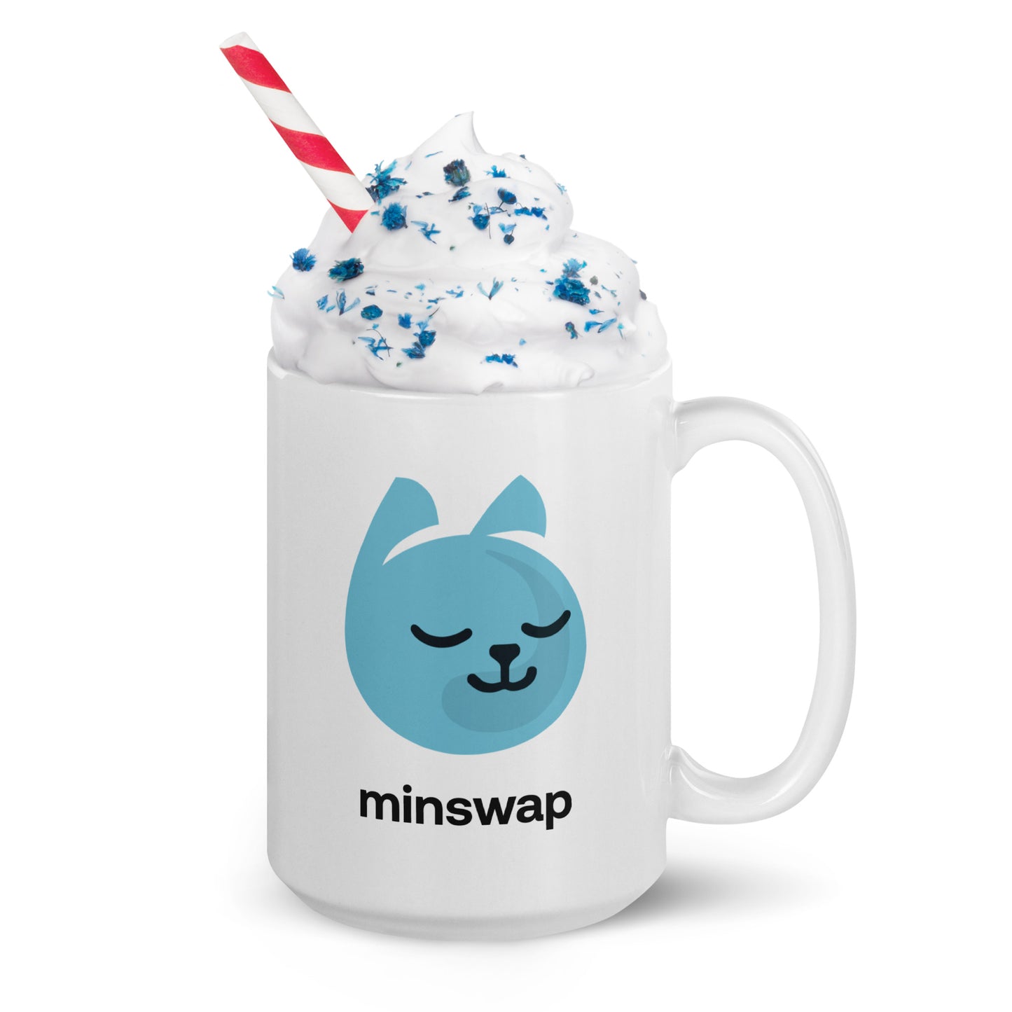 Minswap V1 Logo White Glossy Mug