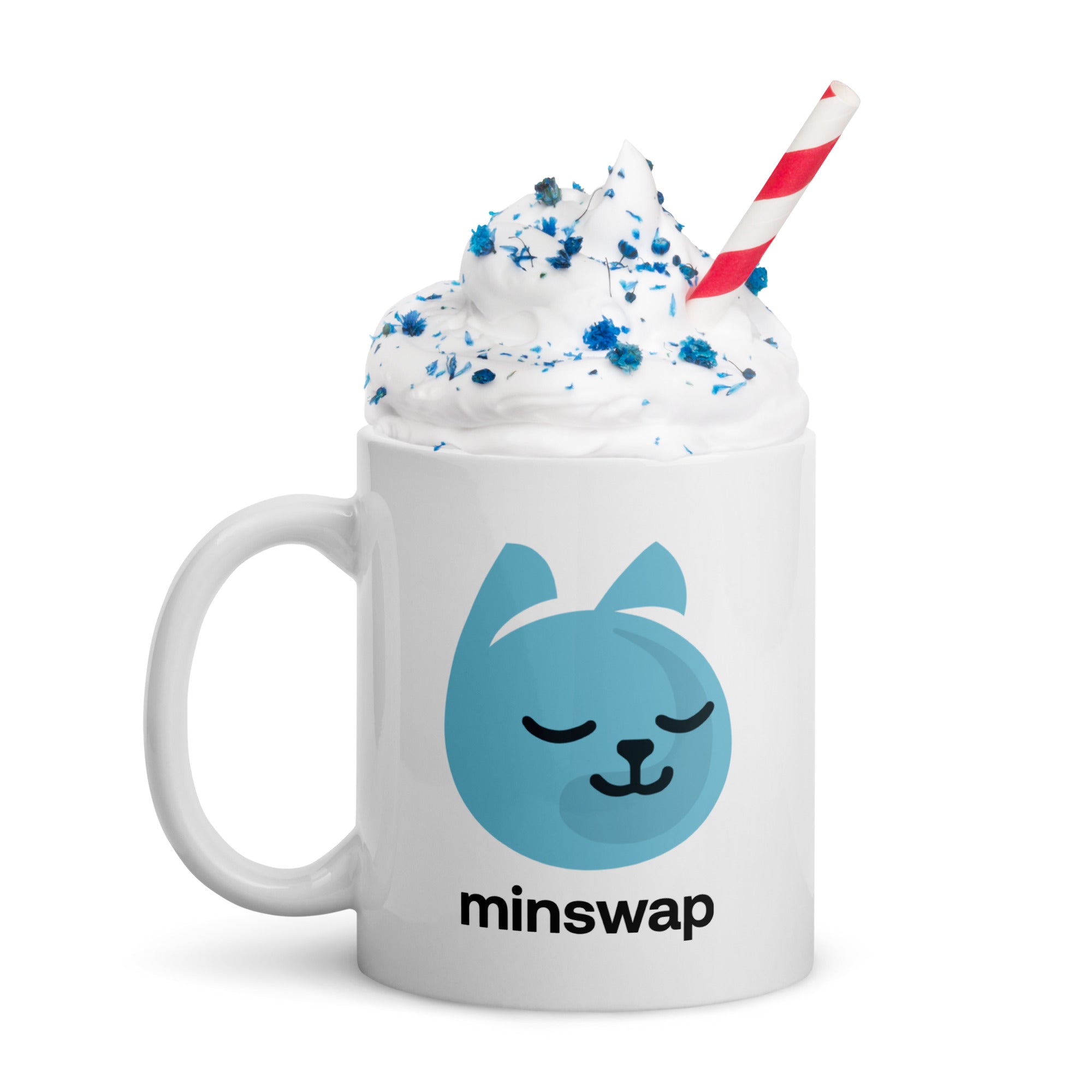 Minswap V1 Logo White Glossy Mug